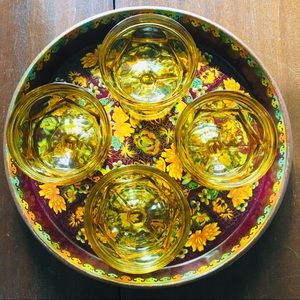 Vintage Amber glass set